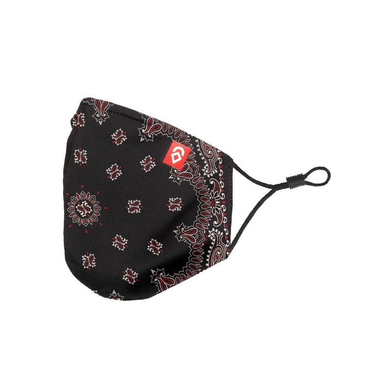 Ergonomic Daily Mask Scarf – Black Paisley