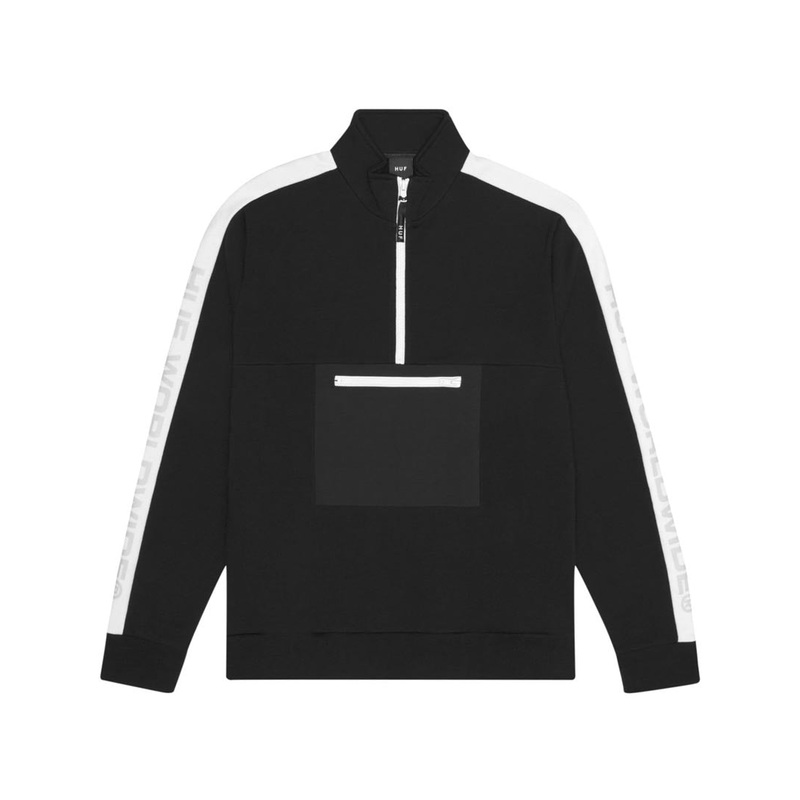 Tribeca Quarter Zip Fleec Sweatshirt – Black