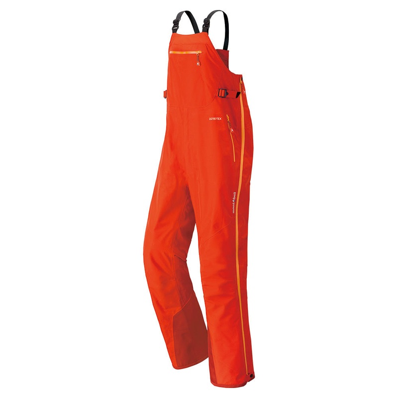 Montbell Powder Track Bib|Black|Sunset Orange|L-Long (Asia Fit)|XL (Asia Fit)|XL-Long (Asia Fit)|XXL-Short (Asia Fit)|XXL (Asia Fit)
