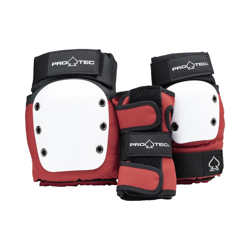Jr. Street Gear 3-Pack -Protective Gear –  Red/White/Black
