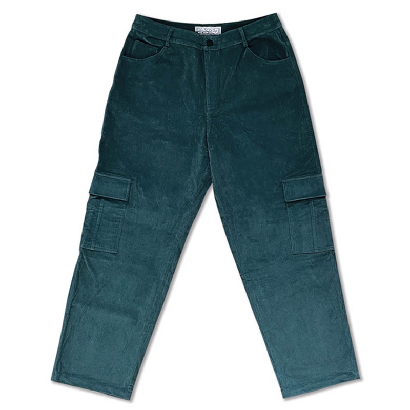 Frosted Corduroy Cargo Pants – Forest Green