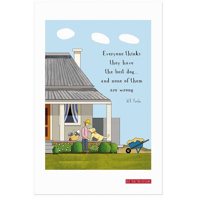 Red Tractor Tea Towel|Best Dog|Day in Garden|Go To Nature|Home Gardener|Tea Will Warm You|Xmas Australia