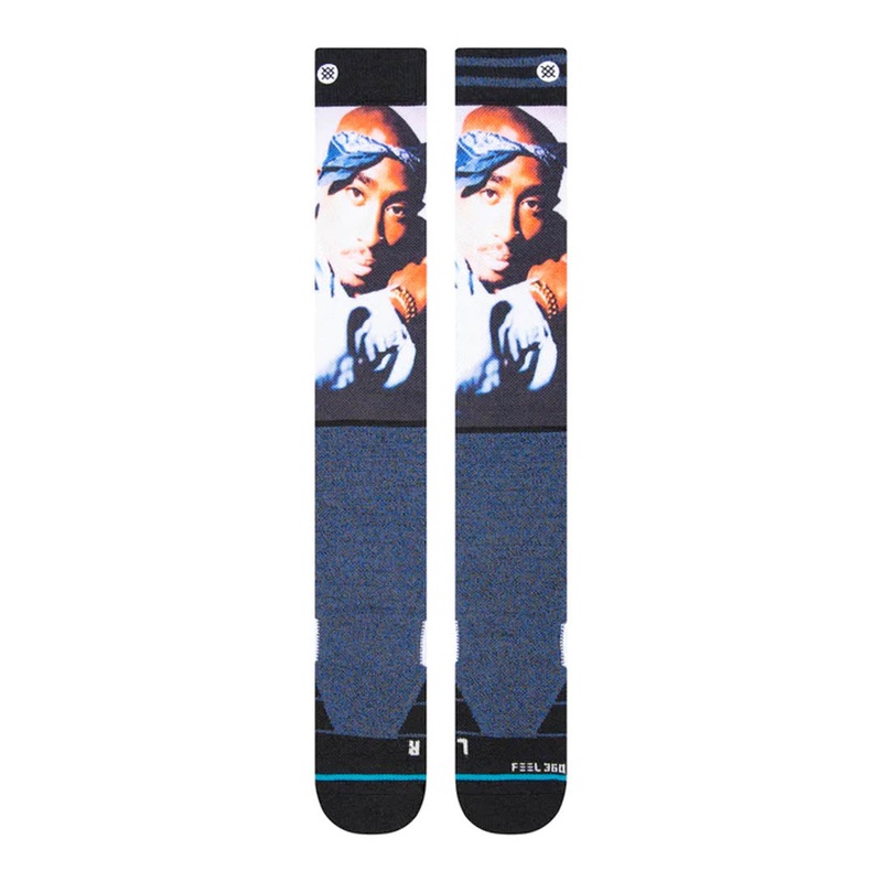 Tupac X Stance Makaveli Snow OTC Thermal Socks – Black