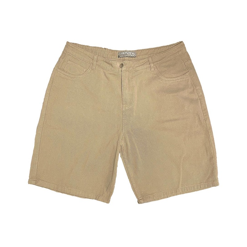 Wavy Jeans Shorts – Perf Beige
