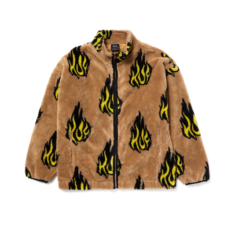 Flamin Zip Sherpa Sweatshirt – Oatmeal