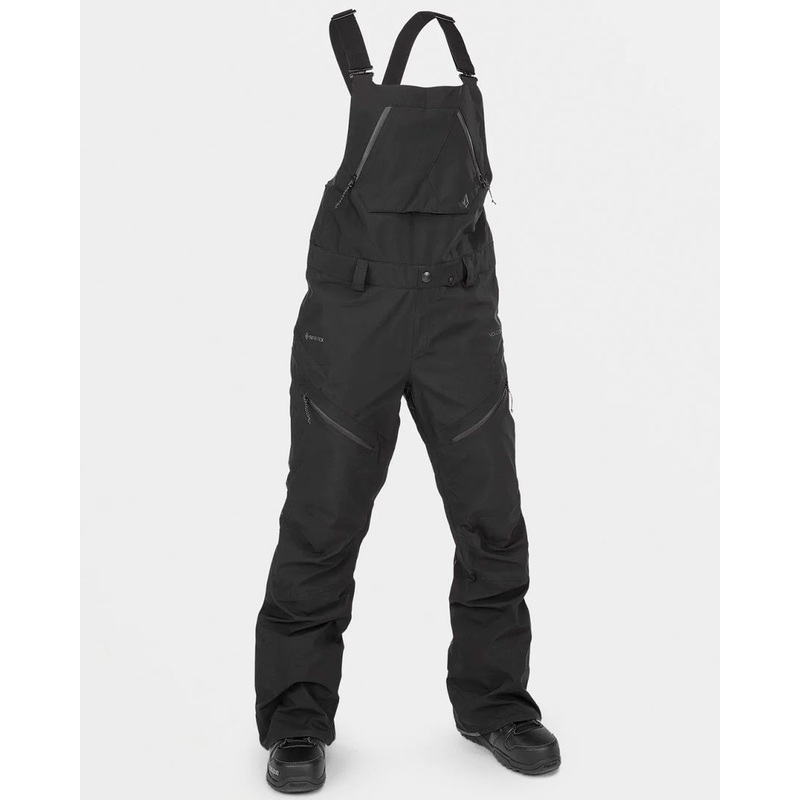 Elm Stretch Gore Bib Overall – Black
