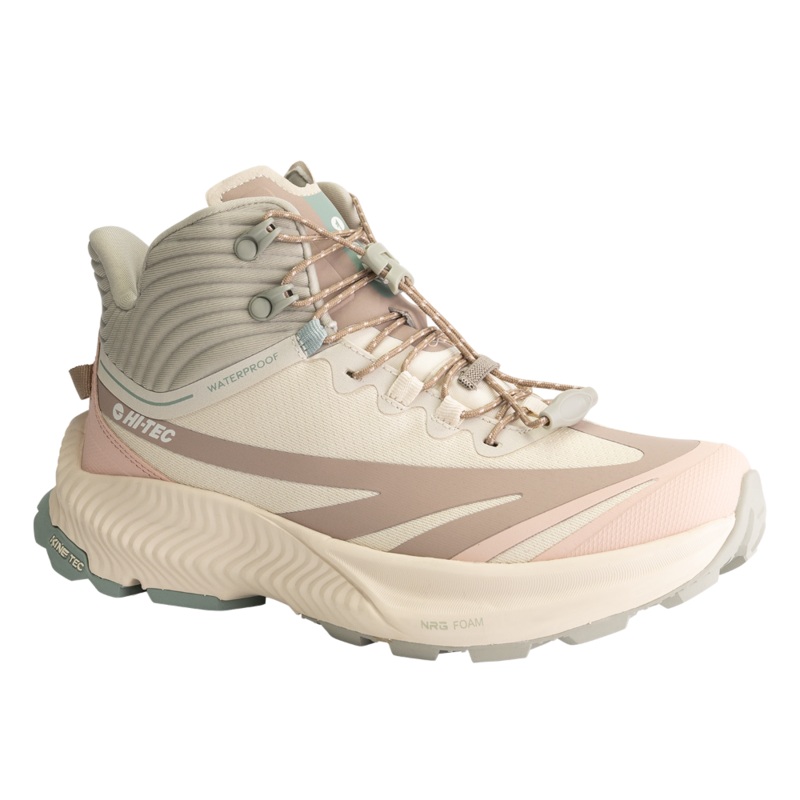 Hi-Tec Womens Nomad Mid WP|White/Grey/Taupe|US 7|US 8|US 9|US 10
