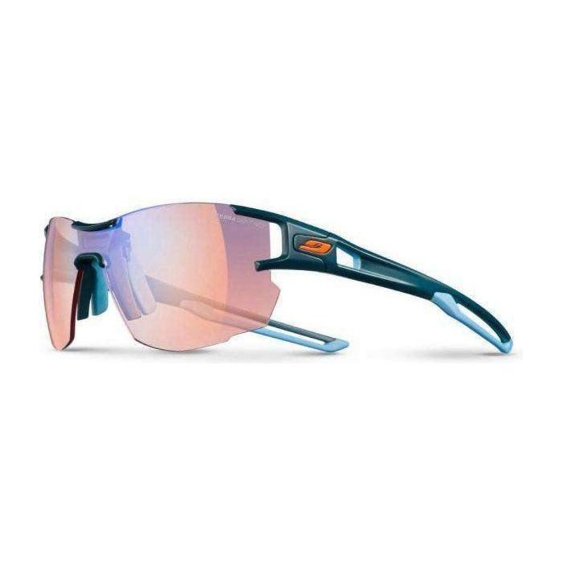 Julbo Aerolite Sunglasses|White/Blue REACTIV Performance 1-3|Black/Red REACTIV Performance 1-3|Dark Blue/Cyan REACTIV Performance 1-3|Purple/Rose REACTIV Performance 1-3|Neon Orange / Black REACTIV PERFORMANCE 0-3|Grey Tortoise/Blue Spectron 3