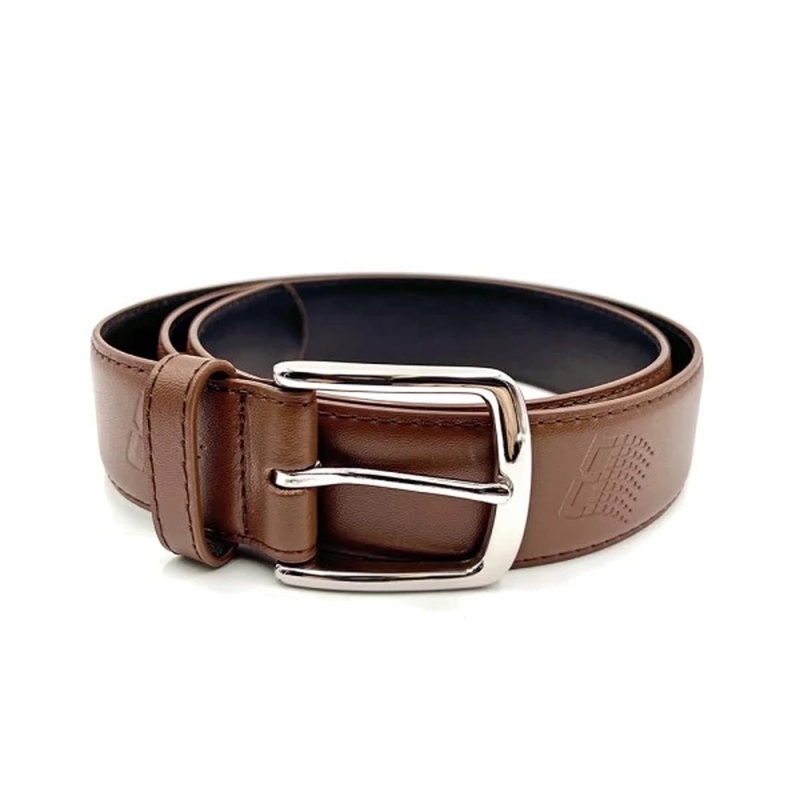 Logo Leather Belt – Brown