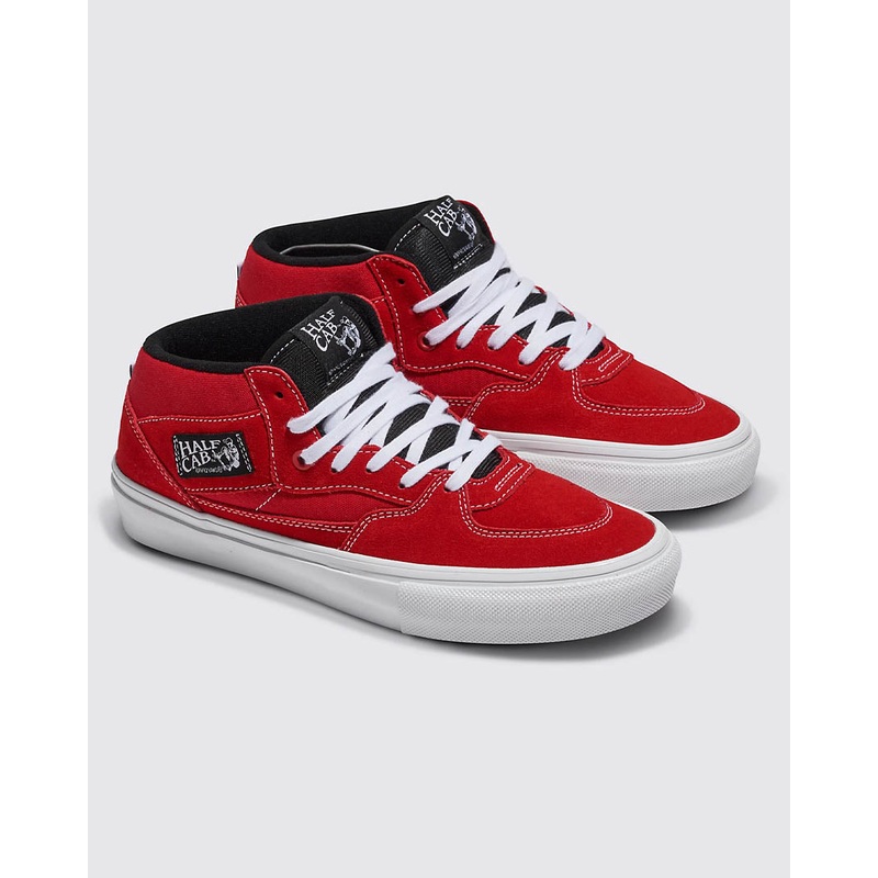 Skate Half Cab Shoes – Red/White