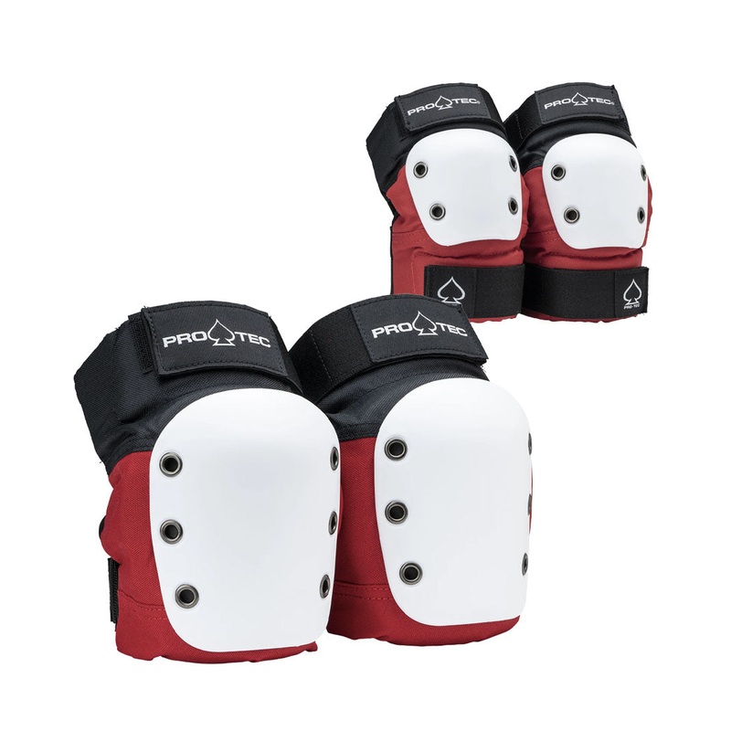 Street Knee/Elbow Pads Protective Gear – Red/White/Black