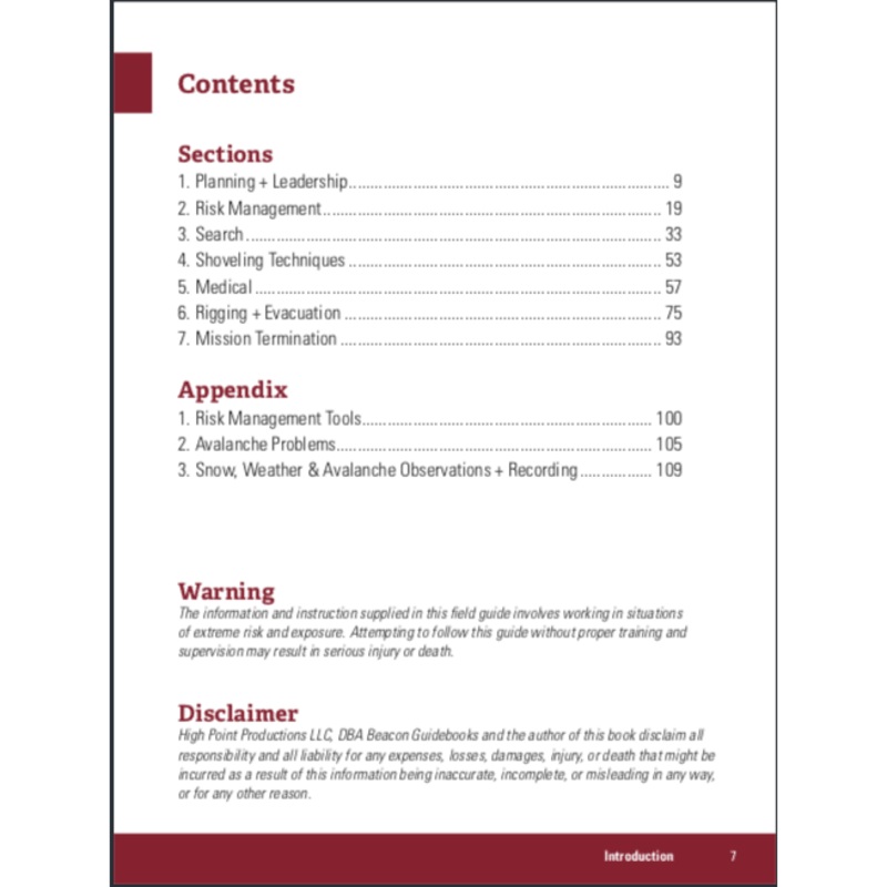 Beacon Avalanche Search and Rescue Field Guide