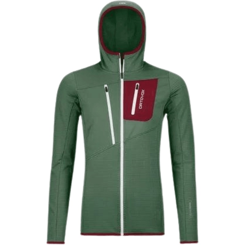 Ortovox W Fleece Gridd Hoody|Small|Medium|Large|Green Forest|Sly Fox
