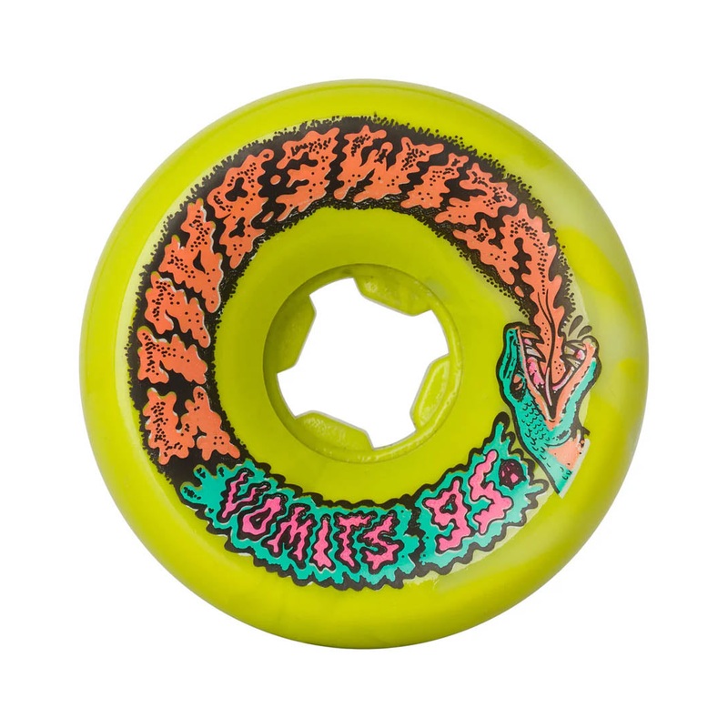 Snake Vomits Skateboard Wheels – Green White Swirl