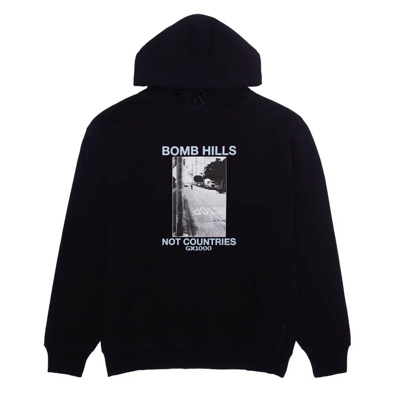 Bomb Hills Not Countries Hoodie – Black/Pow Blue