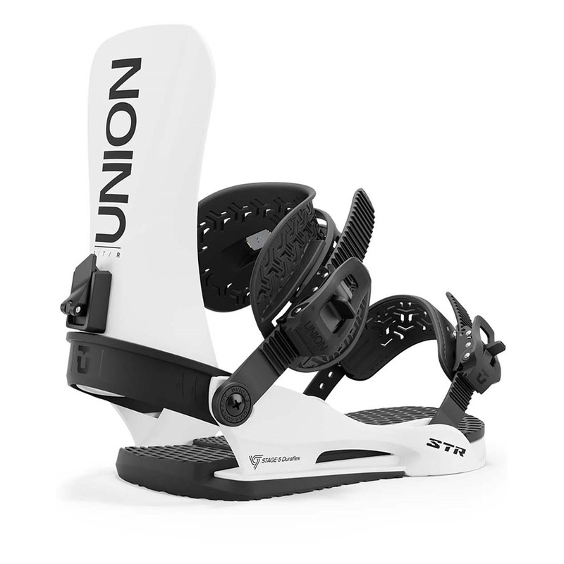 Str Snowboard Bindings – White 2025