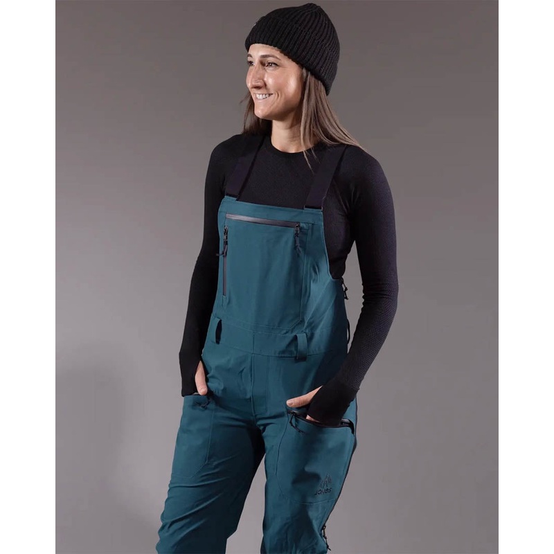 Shralpinist Stretch Recycled Bib Womens Snow Pants – Pacific Teal