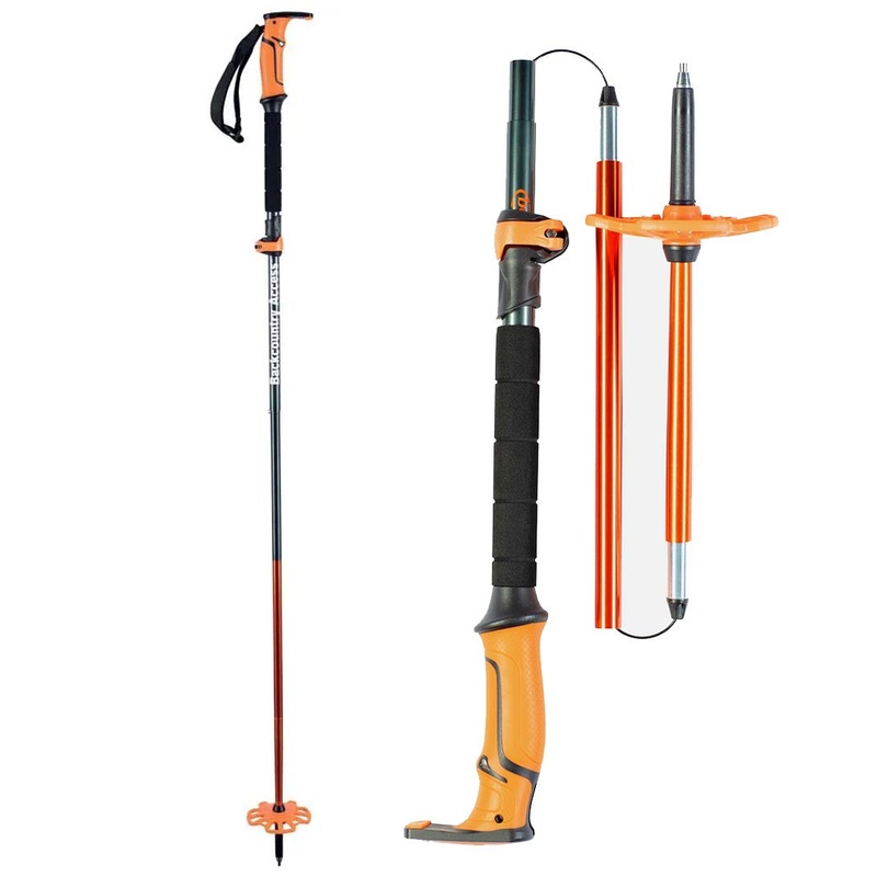 Sceepter 4S Pole Splitboarding Poles – Black/Orange