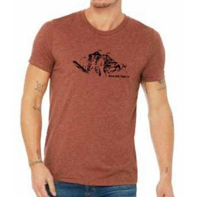 Maroon Bells T-Shirt|XSmall|Small|Medium|Large|XLarge|XXLarge|Green|Black|Clay Triblend|Brown|Burnt Orange