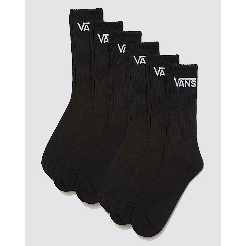 Classic Crew (6 Pack) Socks – Black