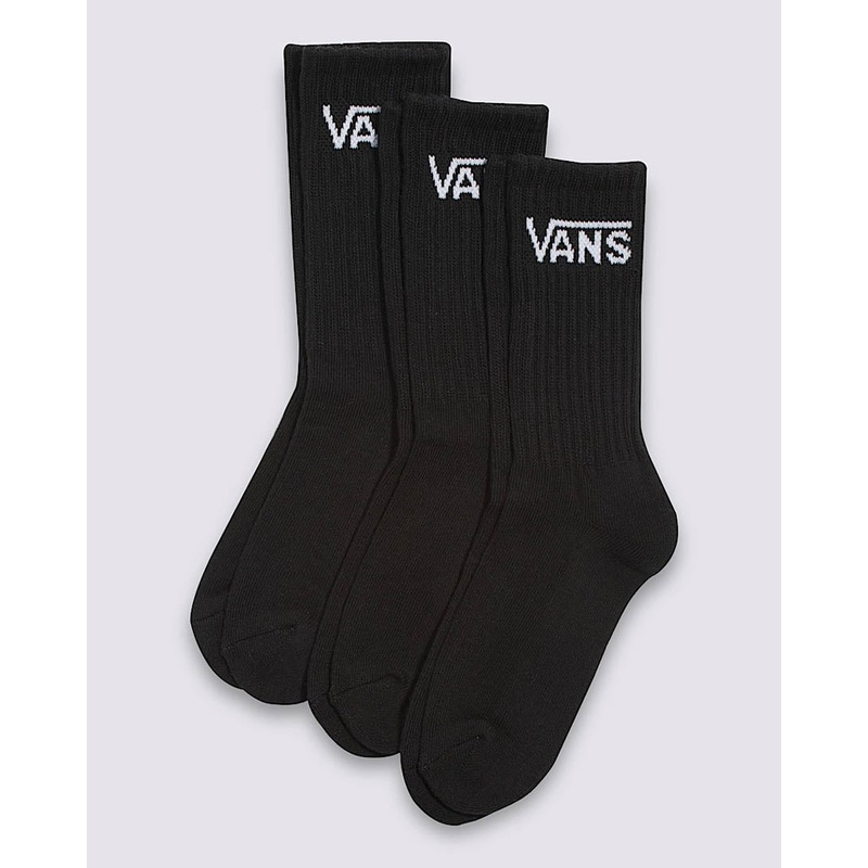 Kids Classic Vans Crew (3 Socks) – Black