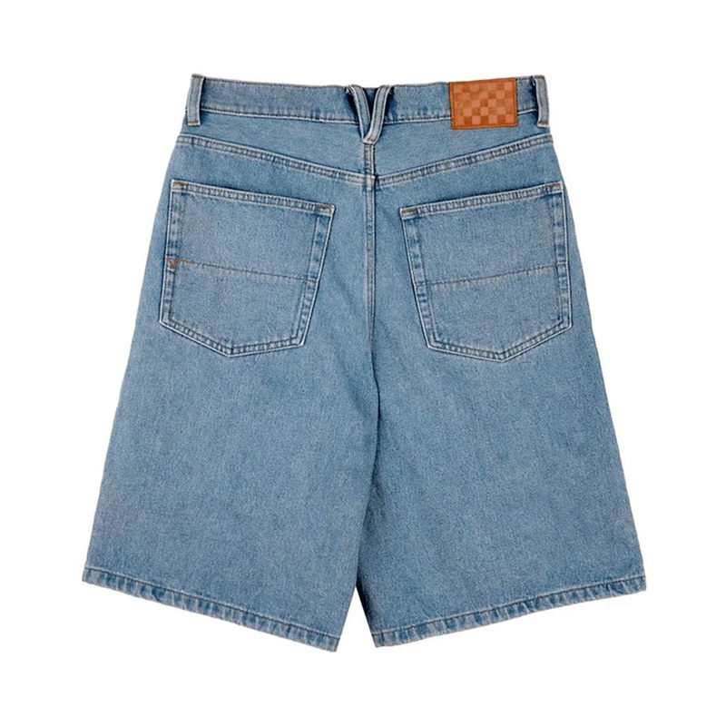 Check-5 Baggy Denim Shorts – Stonewash Blue