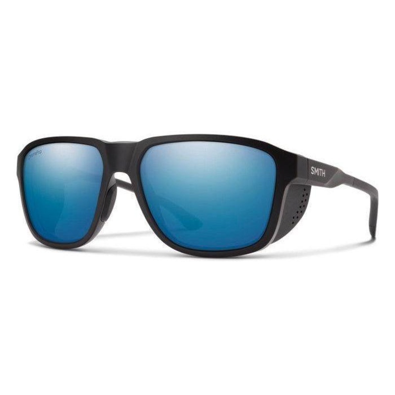 Smith Embark Sunglasses|Matte Black | ChromaPop Polarized Blue Mirror|Purple / Cinder / Hi Viz || ChromaPop Polarized Opal Mirror