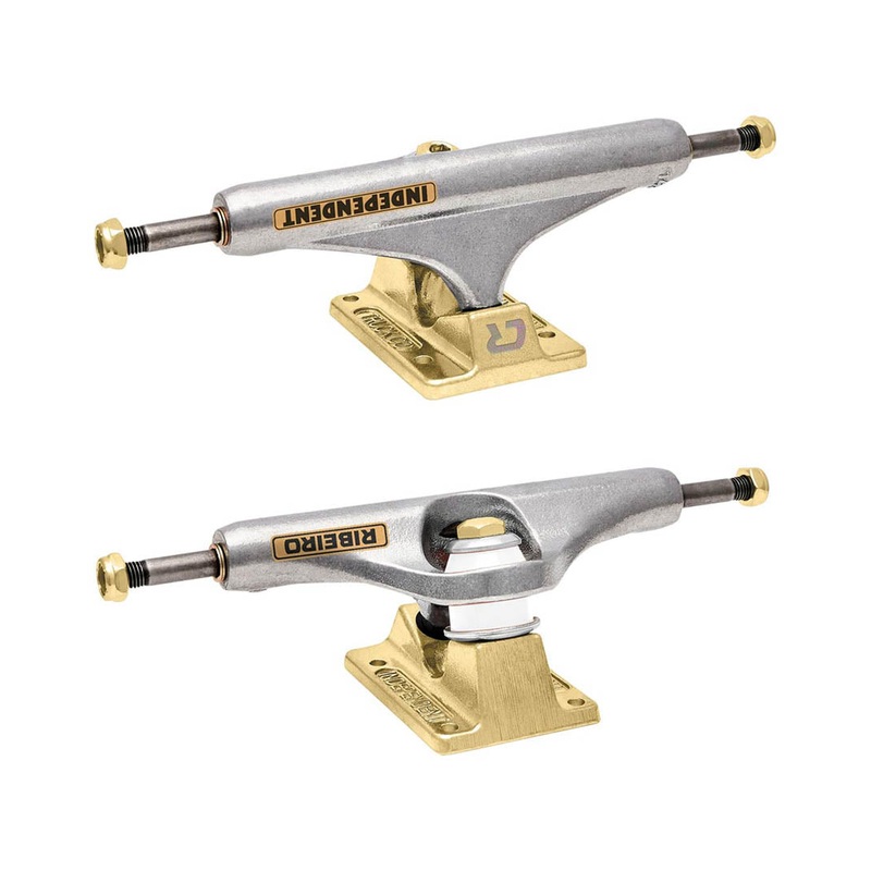 Stg11 Mid Pro Carlos Ribeiro Skateboard Trucks – Silver/Gold