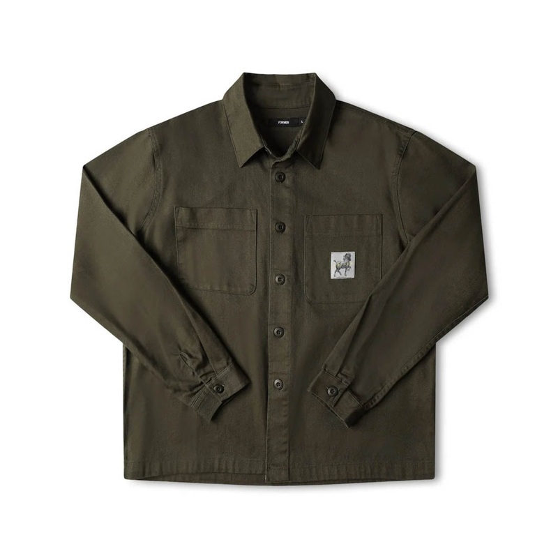 Daring Ls Overshirt Shirt – Deep Olive