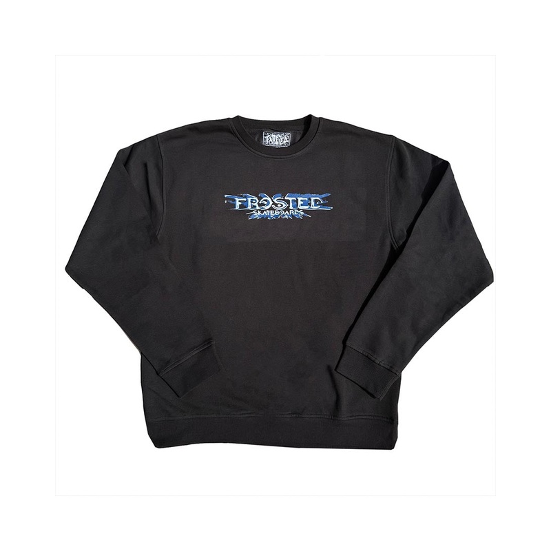 Infinity Blue Crewneck Sweatshirt – Black