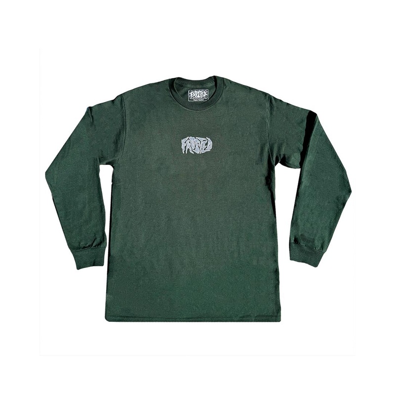 Silver Glitch Classic Long Sleeve T-Shirt – Forest Green