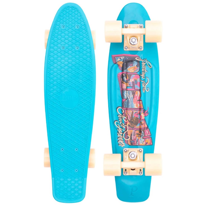 Postcard Coastal Blue 22 Complete Cruiser Skateboard