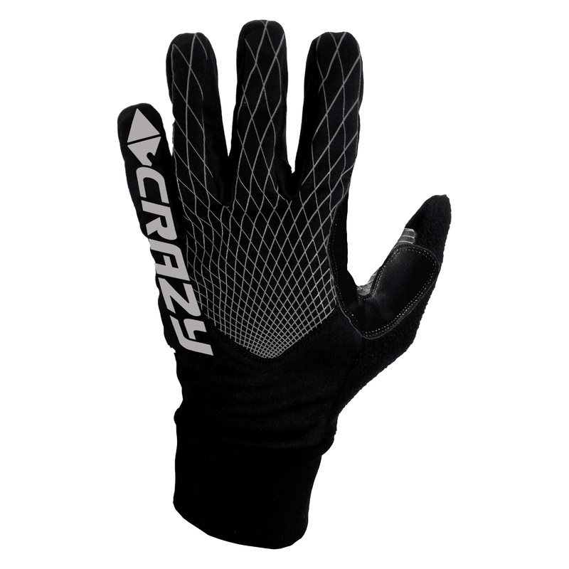 Crazy SCI Alp Race Gloves|XSmall|Small|Medium|Large|XLarge|Black/Grey|Pop|Print Orange Fluo Scottish|Black