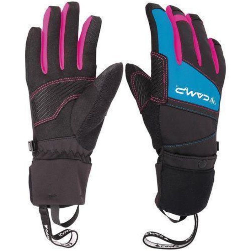 CAMP G Comp Warm Lady Gloves|Small|Medium|Large|Black/Light Blue/Fuchsia