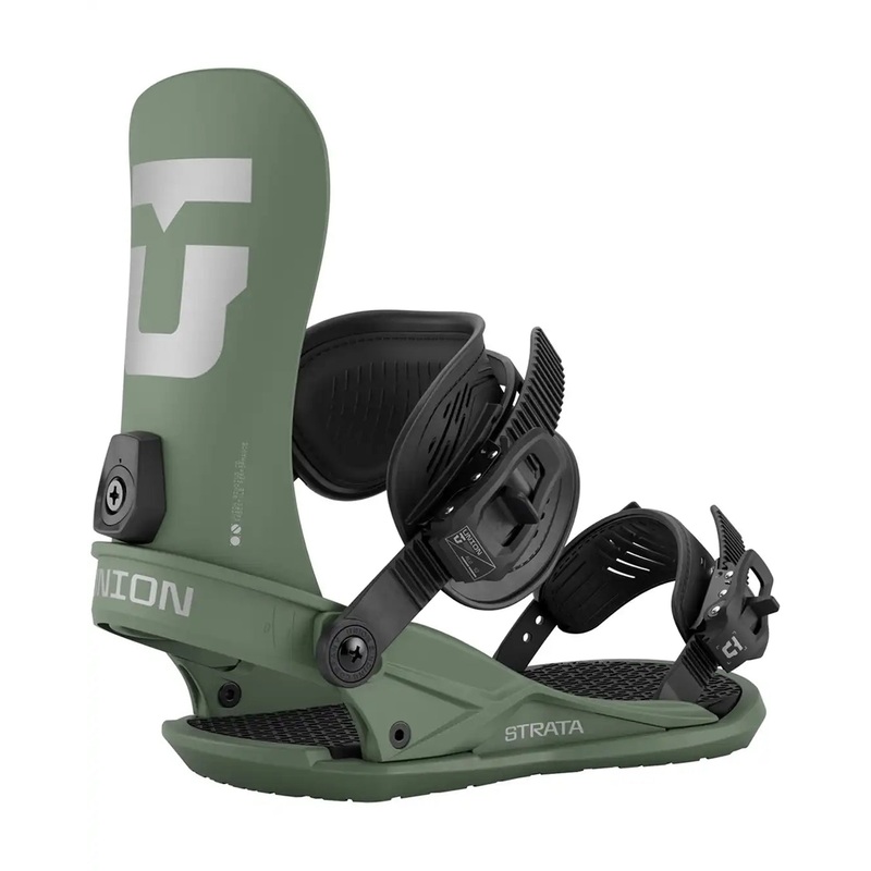 Strata Snowboard Bindings – Olive Green 2026