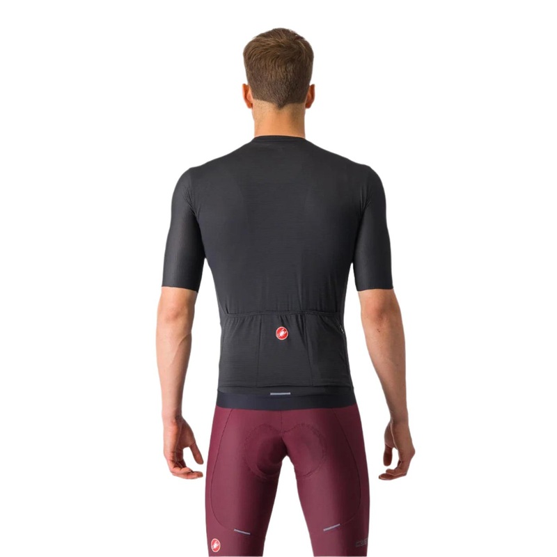Castelli Espresso Jersey|Medium|Large|XLarge|XXLarge|Small|Light Black/Dark Grey|Deep Bordeaux/Silver Moon