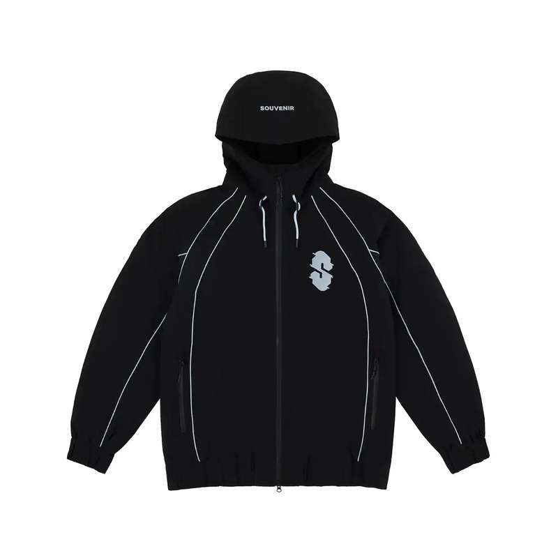 Insulated Track Winter Jacket – Black