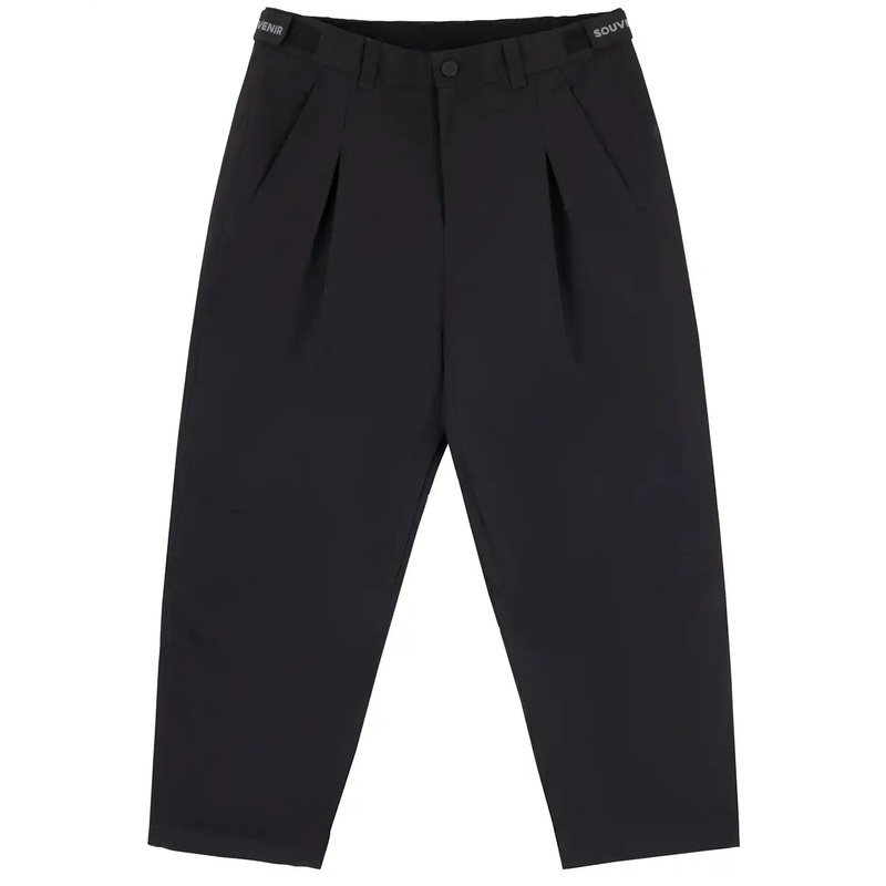 Pleated Chino Snow Pants – Black