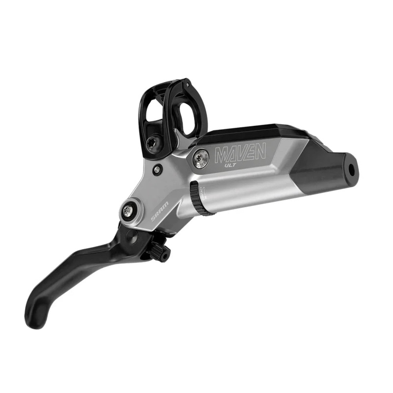 SRAM Maven Ultimate Stealth Disc Brake and Lever – Front, Post Mount, 4-Piston, Aluminum Lever, Titanium Hardware, Black/Silver, A1