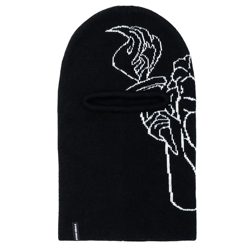 Jaquard Knit Balaclava – Black