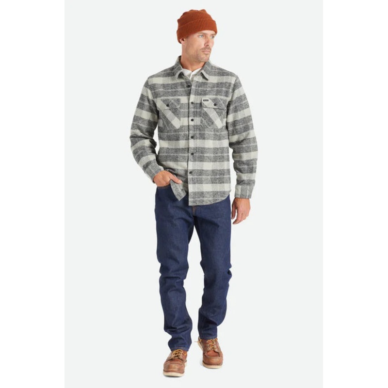Bowery Heavy Weight Flannel|XS|S|M|L|XL|XXL|xxl|l|s|GREY|NAVY|Sand/Bison|barn red bison