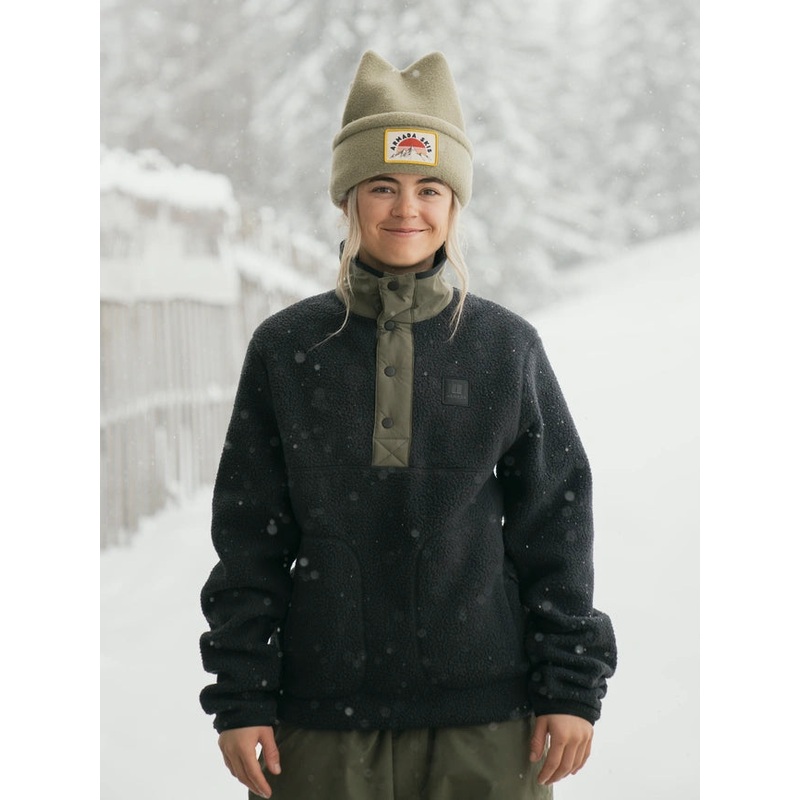 Kenlem Fleece Popover|S|M|L|XL|Black
