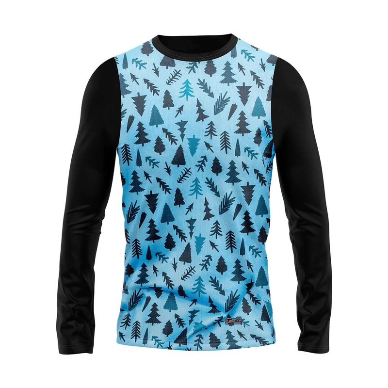 Therma Base Layer Crew|XS|S|M|L|XL|Splash Glow|Trees Aqua