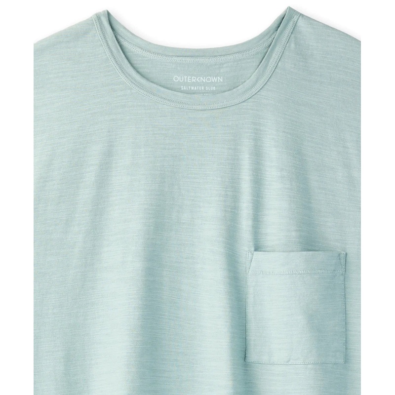 Saltwater Slub Pocket Tee|XS|S|M|L|XL|Grey Mist|Marine