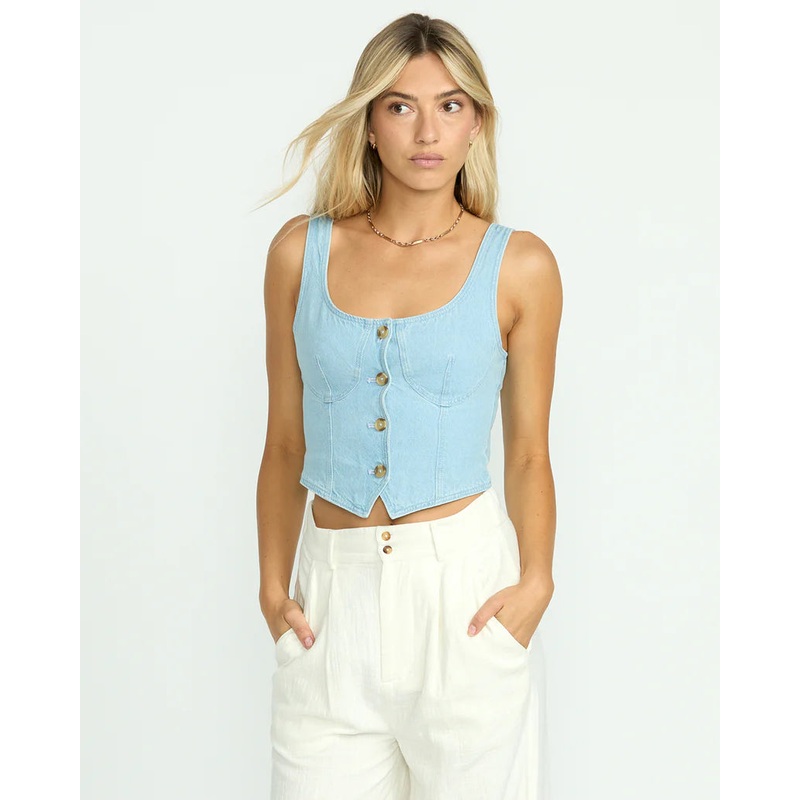 Sunwashed Sleeveless Top|Balsalm|S|M|L