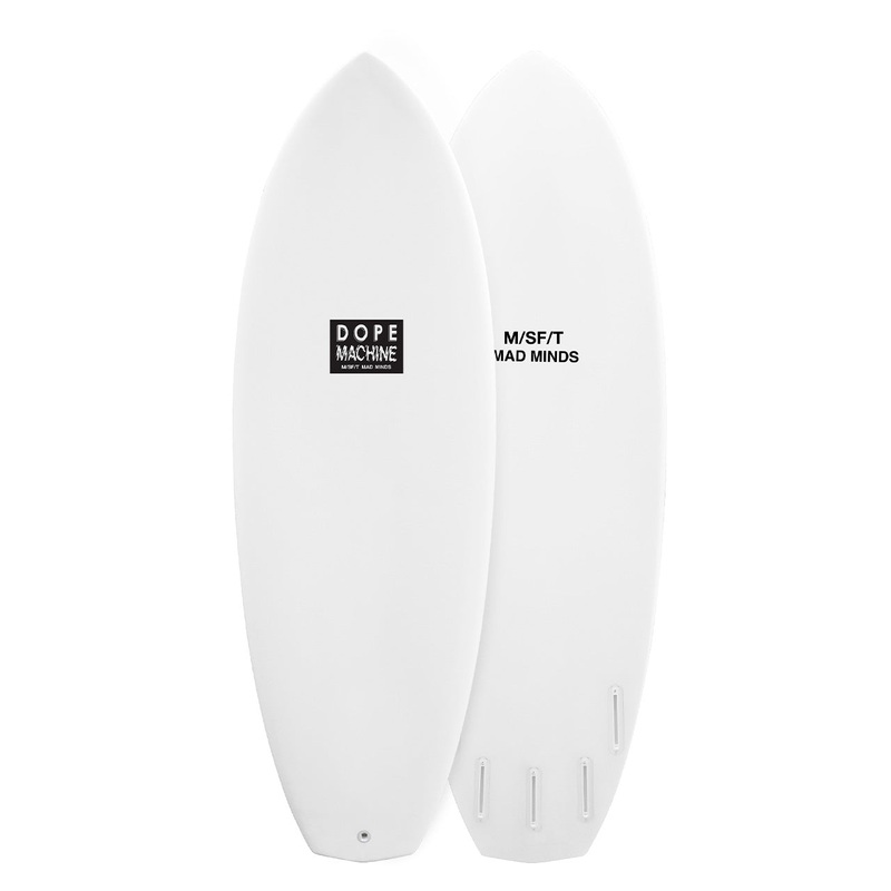 Dope Machine|5’4″ x 20.125″ x 2.375″ – 30.1L|5’6″ x 20.375″ x 2.5″ – 32.9L|5’8″ x 20.625″ x 2.625″ – 35.9L|5’10” x 20.875″ x 2.8675″ – 38.5L|6’0″ x 21″ x 2.75″ – 40.6L|White|Grey