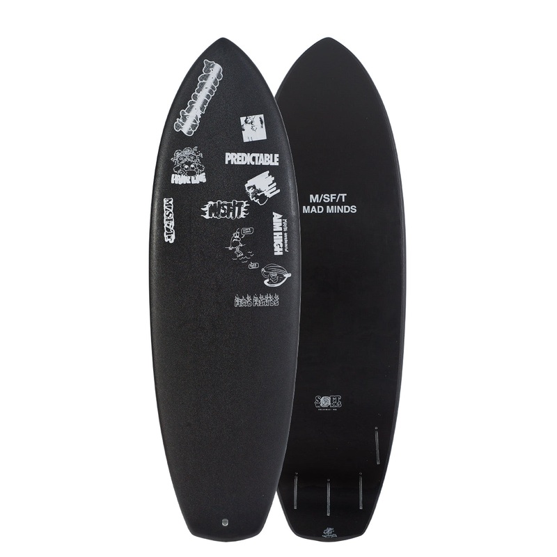 Dope Machine Softworks|5’2″ x 20″ x 2.5″ – 29.5L|5’4″ x 20.38″ x 2.64″ – 32.5L|5’6″ x 20.64″ x 2.75″ – 35.5L|5’10” x 21.12″ x 3″ – 41.5L|White|Black