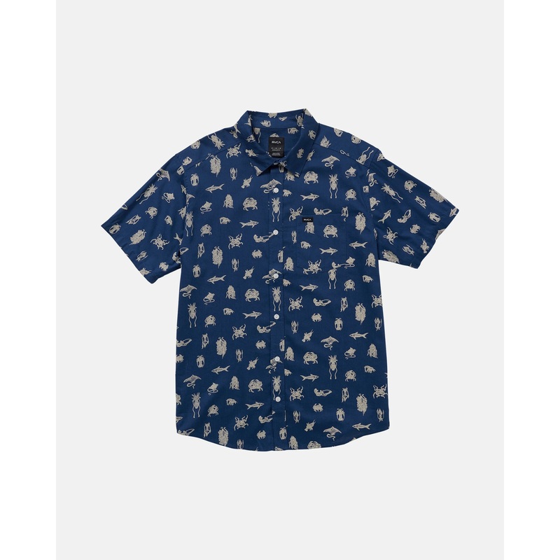 Sea Life Short Sleeve Shirt|Royal|M|L|XL