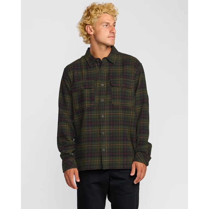 Offshore Flannel Shirt|Black|Faded Rose|M|L|XL