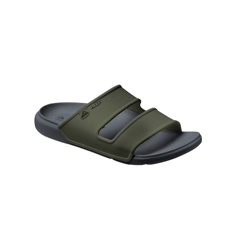 Reef Oasis Double Up Slides|Black|Olive|8|9|10|11|12|13